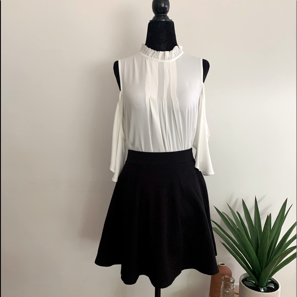 White high neck blouse